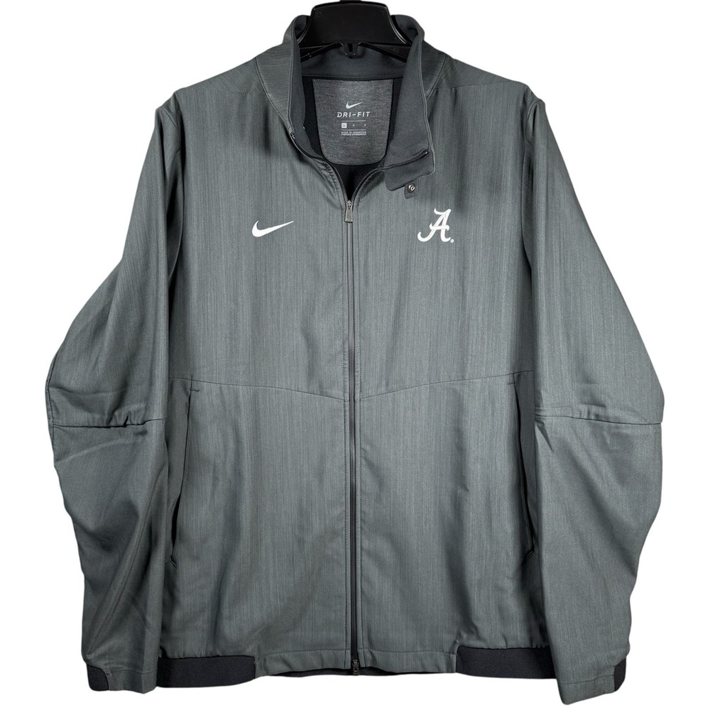 Nike Mens Dri-Fit Lightweight Travel‎ Jacket Large Gray University Alabama NCAA